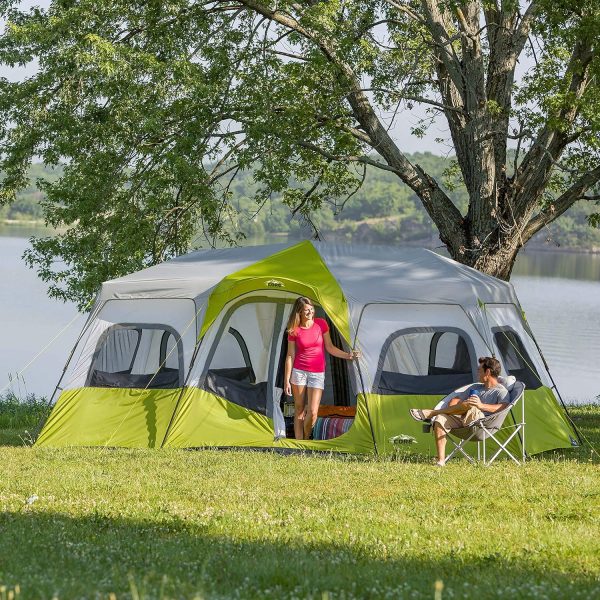 CORE Instant Cabin Tents | 6 Person / 9 Person / 10 Person / 12 Person Family Cabin Multi Room Pop Up Tents Car Camping | Included Storage Pockets for Camping Accessories - Image 6