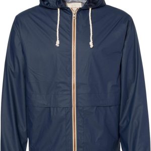 Vintage Hooded Rain Jacket L Navy