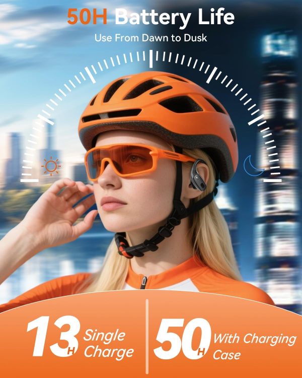 Wireless Earbuds, Sports Bluetooth Headphones, Ear Buds with ENC Noise Canceling Mic, 50Hr Playtime Earphones, Palm-Sized, LED Power Display, IPX7 Waterproof Headset for Workout Running, Black - Image 3