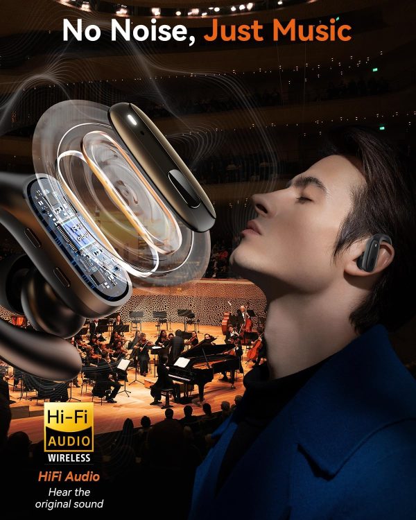 Wireless Earbuds, Sports Bluetooth Headphones, Ear Buds with ENC Noise Canceling Mic, 50Hr Playtime Earphones, Palm-Sized, LED Power Display, IPX7 Waterproof Headset for Workout Running, Black - Image 4